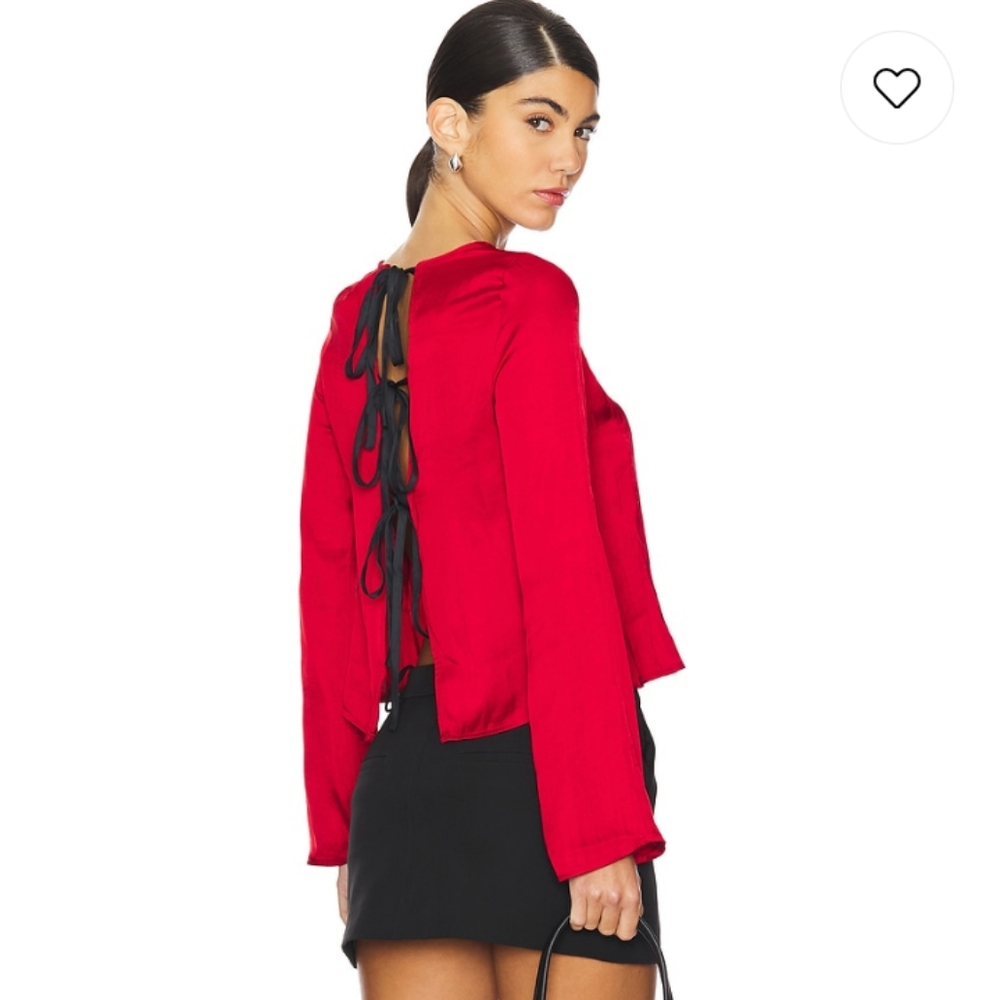 Free People In Rubies satin blouse (99)